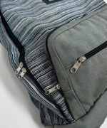 Mochila Artesanal Mineira Reforçada - Cinza Listrada - Imagem 2