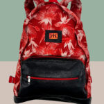 Mochila Artesanal Mineira Reforçada - Floral Vermelha