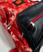 Mochila Artesanal Mineira Reforçada - Floral Vermelha - Imagem 2