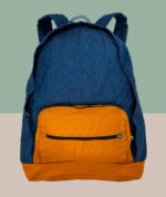 Mochila Artesanal Mineira Reforçada - Azul e Laranja