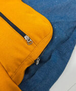 Mochila Artesanal Mineira Reforçada - Azul e Laranja - Imagem 2