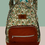 Mochila Artesanal Mineira Reforçada - Estampada Verde Marrom