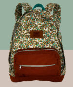 Mochila Artesanal Mineira Reforçada - Estampada Verde Marrom