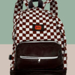 Mochila Artesanal Mineira Reforçada - Marrom Xadrez