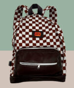 Mochila Artesanal Mineira Reforçada - Marrom Xadrez