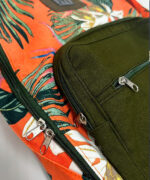 Mochila Artesanal Mineira Reforçada - Floral Laranja - Imagem 2