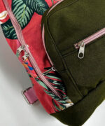 Mochila Artesanal Mineira Reforçada - Floral Rosa - Imagem 2