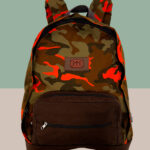 Mochila Artesanal Mineira Reforçada - Verde e Laranja