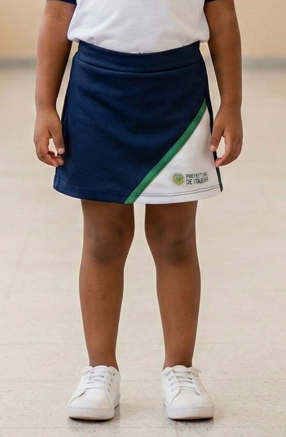 32 Short-saia Escolar Unissex – Helanca Premium Acabamento DRY Proteção UV - Imagem 1